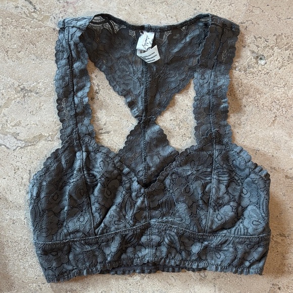 Free People XS Elegant Lace Bralette Set - Burgundy and teal - Picture 6 of 8